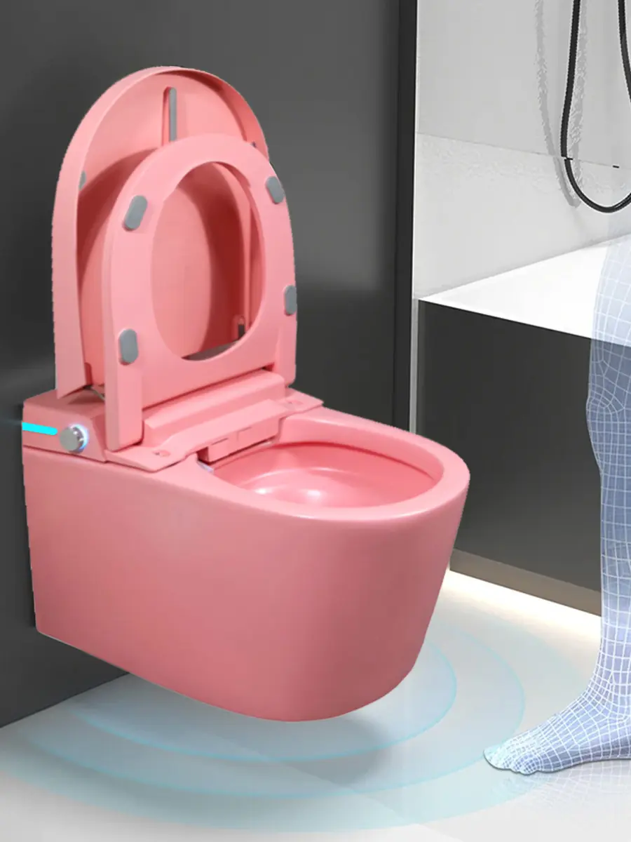 Смарт унитаз подвесной HAITEC HT-ESTPG02 PINK автоматизированный с встроенным бачком Смарт унитаз подвесной HAITEC HT-ESTPG02 PINK автоматизированный с встроенным бачком