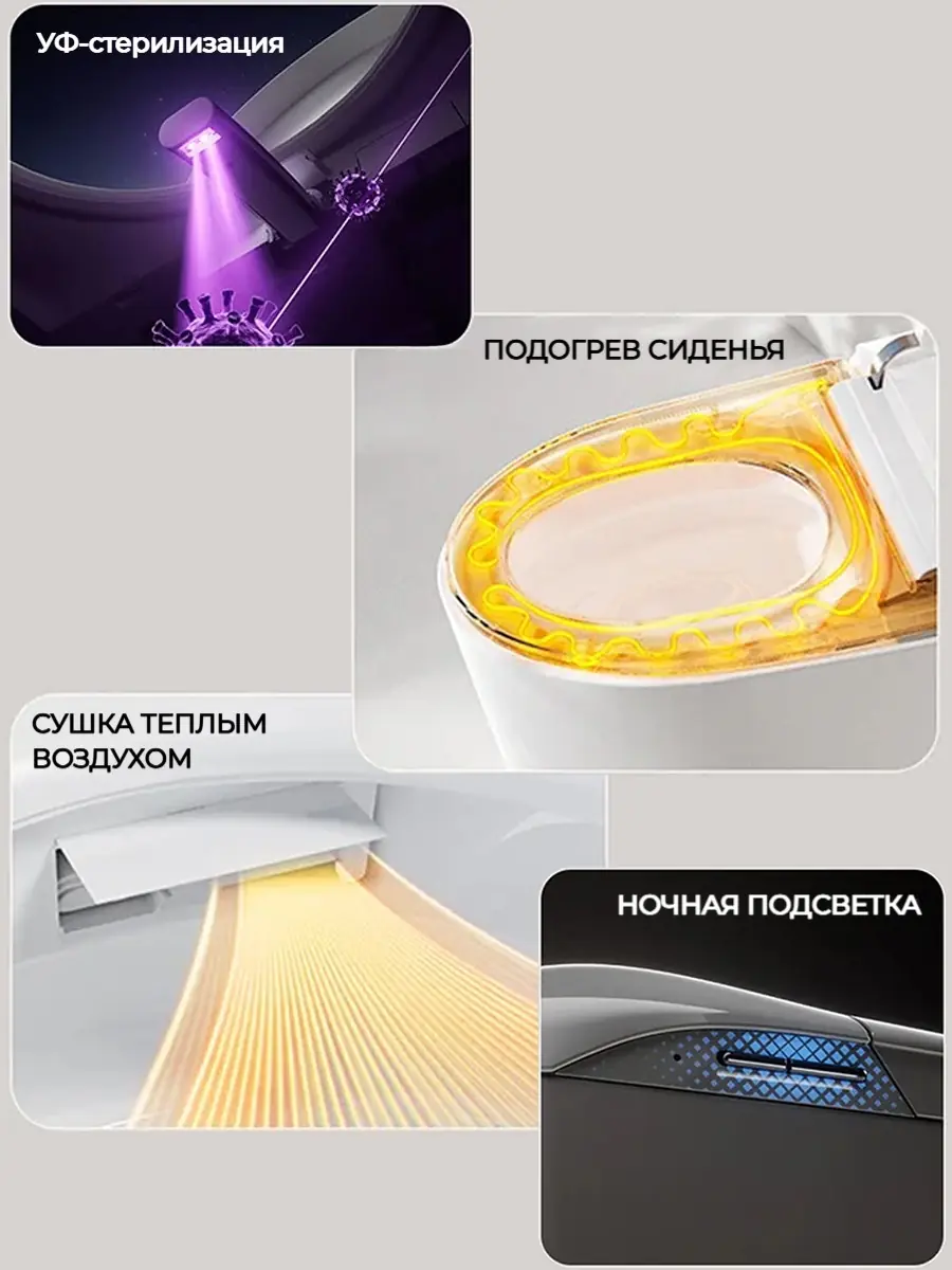 Смарт унитаз HAITEC HT-ESTE5E автоматизированный с встроенным бачком Смарт унитаз HAITEC HT-ESTE5E автоматизированный с встроенным бачком