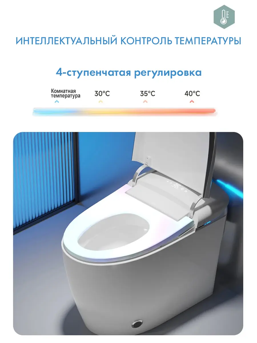 Смарт унитаз HAITEC HT-ESTR07 электронный автоматизированный Смарт унитаз HAITEC HT-ESTR07 электронный автоматизированный